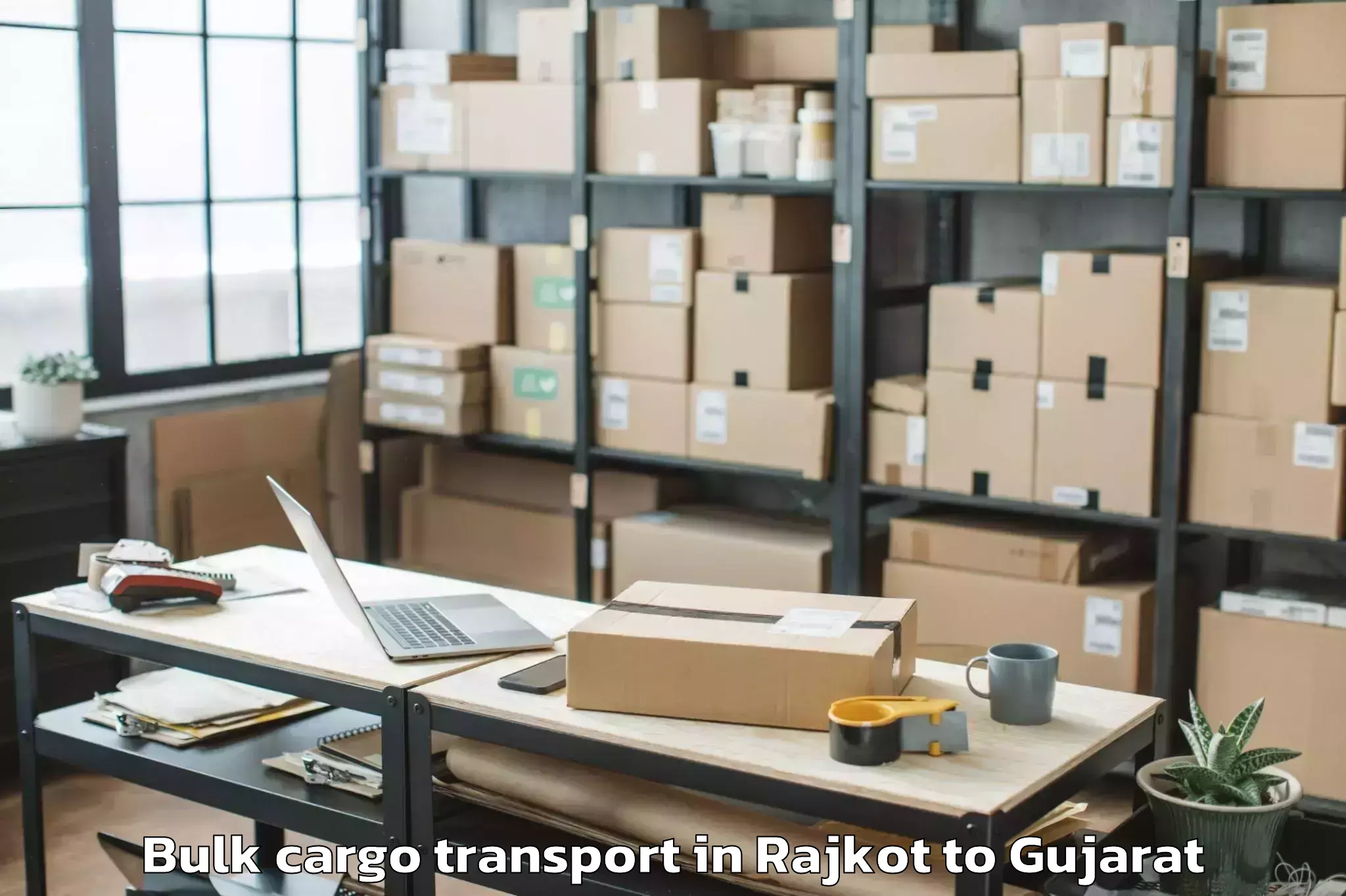 Professional Rajkot to Vansda Bulk Cargo Transport